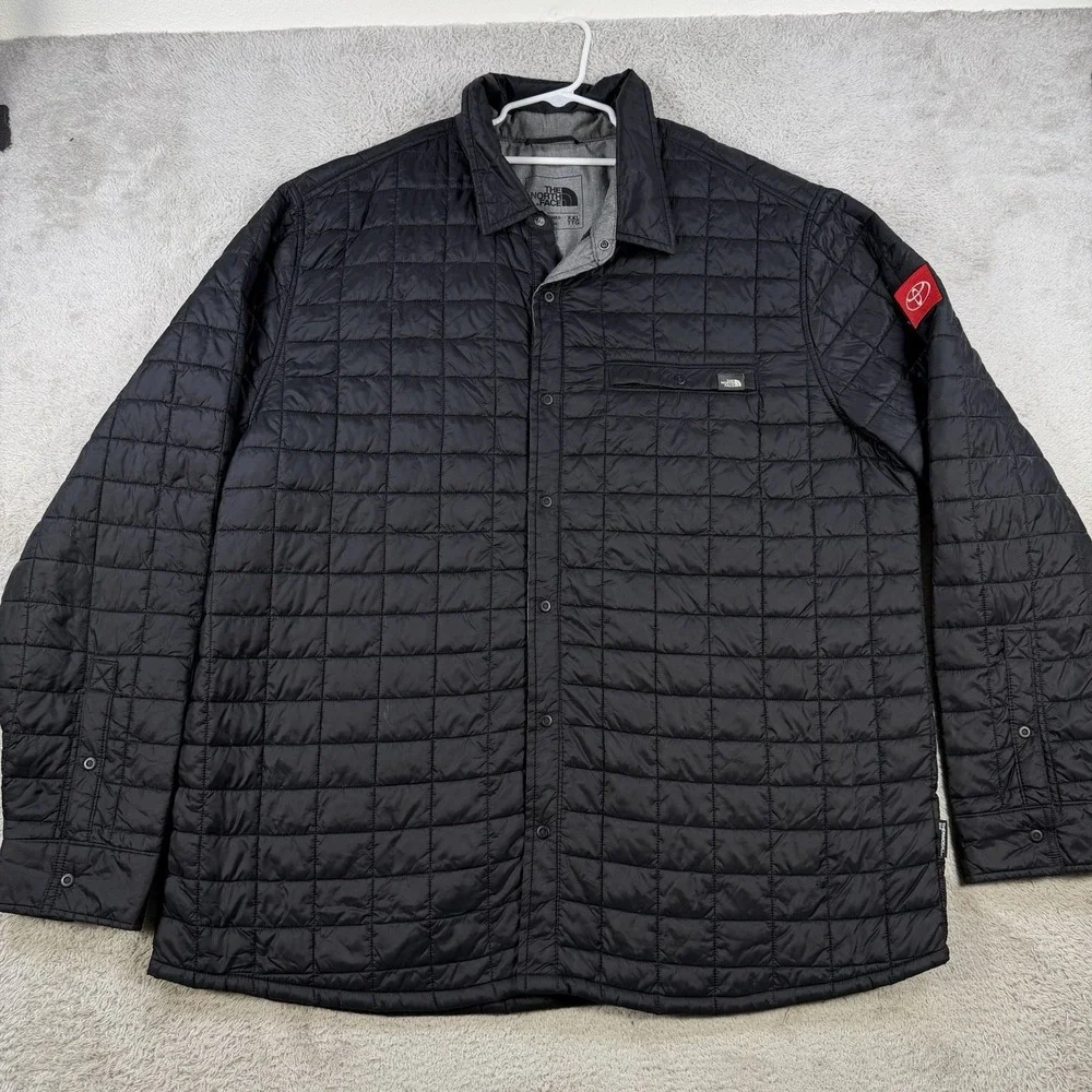 The North Face Jacket  Mens 2XL Black Thermoball Eco Snap Quilted Lined Toyota